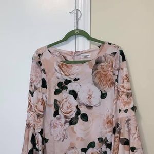 Floral Print Bell Sleeve dress